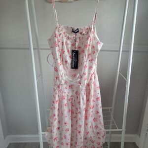 Scarlet Darkness Spring Victorian Pastoral Milkmaid Pockets Floral Sundress 2x